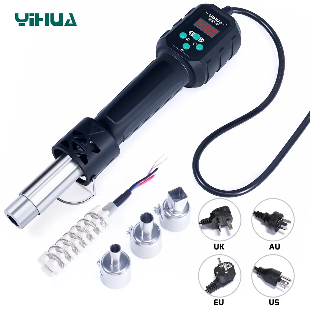 YIHUA 8858IV 본체와 기본 제공되는 노즐 및 전원 플러그 구성품