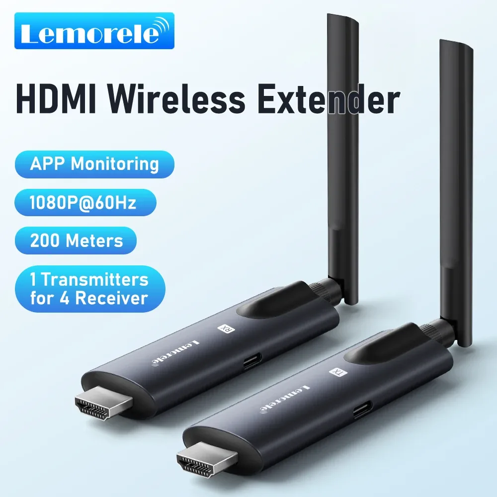 Lemorele 무선 HDMI 송수신기 송신기와 수신기 세트
