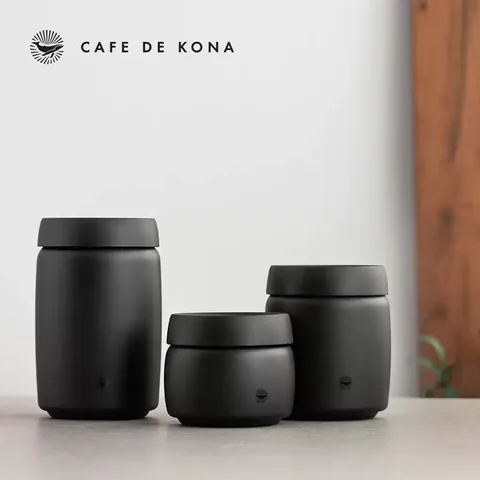 서로 다른 크기의 블랙 스테인레스 용기 3개 세트