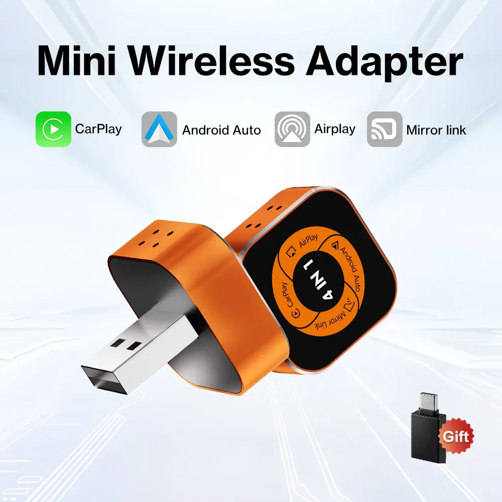 FLIXIVI 4in1 무선 어댑터 본체와 C타입 젠더 구성