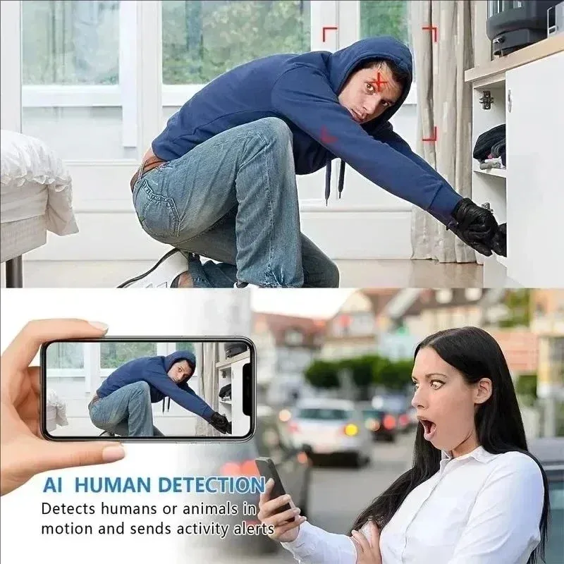 침입자를 모바일로 감지하는 모습