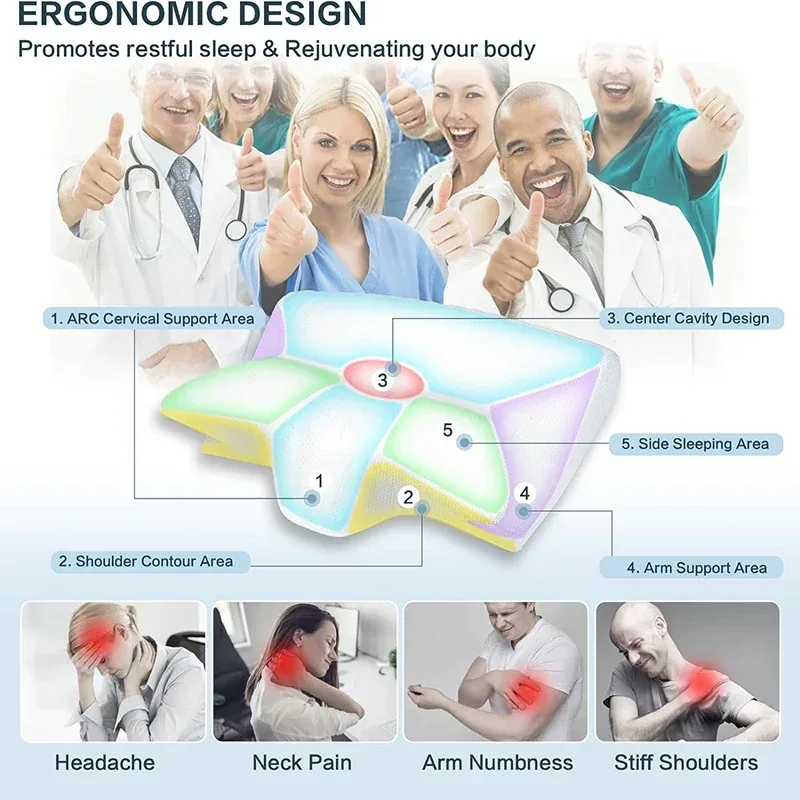 중앙 오목한 디자인이 목을 지지하는 모습