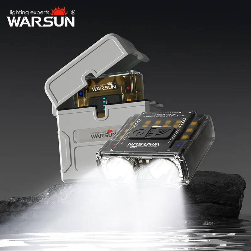 WARSUN G7 헤드램프와 충전 케이스 세트